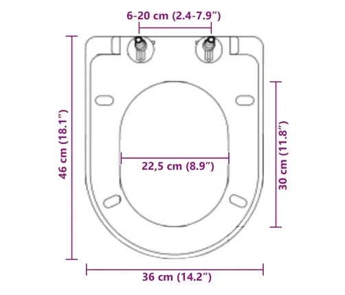 Klozeto Sėdynė Su Soft-Close Mechanizmu, Juoda
