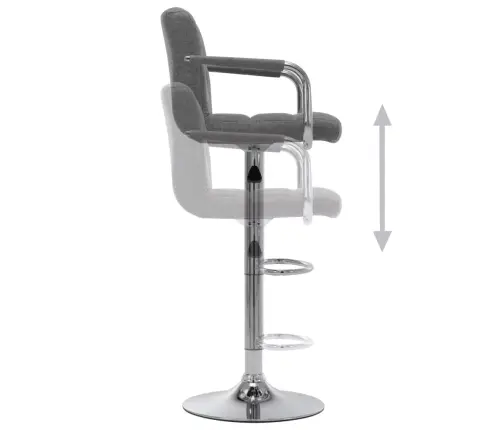 Bāra Krēsls, Gaiši Pelēks Audums Vidaxl