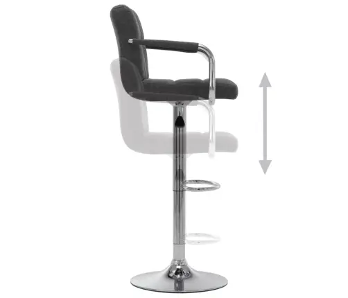 Baro Kėdė, Tamsiai Pilkos Spalvos, Audinys