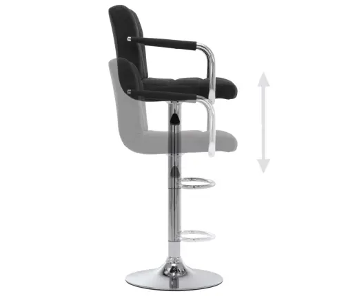 Bāra Krēsls, Melns Audums Vidaxl