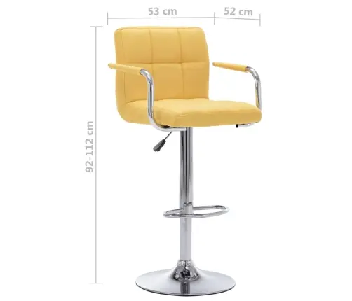 Bāra Krēsls, Dzeltens Audums Vidaxl