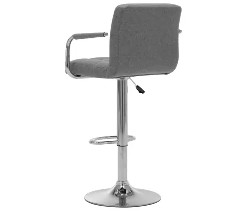 Baro Kėdės, 2 Vnt., Šviesiai Pilkos Spalvos, Audinys