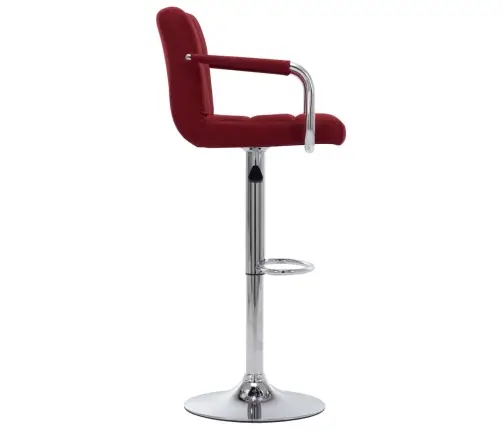 Bāra Krēsli, 2 Gab., Vīnsarkans Audums Vidaxl