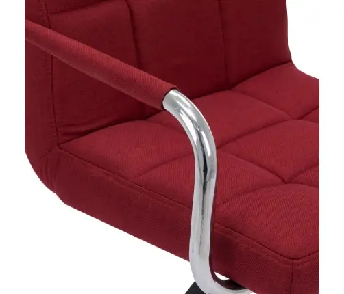 Bāra Krēsli, 2 Gab., Vīnsarkans Audums Vidaxl