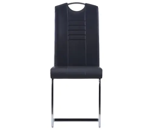 Konsoles Virtuves Krēsli, 4 Gab., Melna Mākslīgā Āda Vidaxl Konsoles Virtuves Krēsli, 4 Gab., Melna Mākslīgā Āda Vidaxl