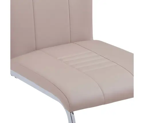 Gembinės Valgomojo Kėdės, 2 Vnt., Kapučino, Dirbtinė Oda