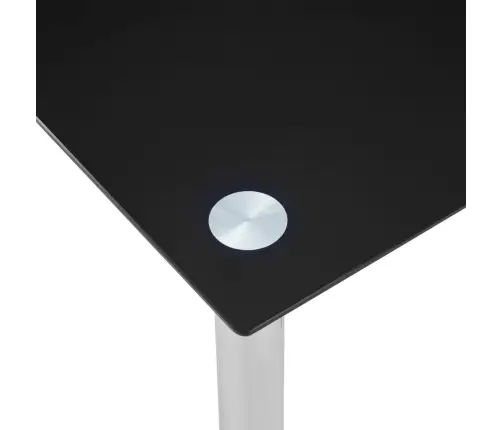 Söögilaud, Must, 120 X 60 X 75 cm Karastatud Klaas