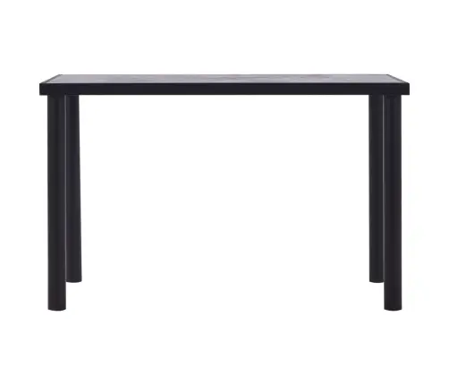 Virtuves Galds, Melns Un Betona Pelēks, 120X60X75 Cm, Mdf Vidaxl