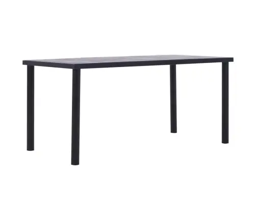 Virtuves Galds, Melns Un Betona Pelēks, 160X80X75 Cm, Mdf Vidaxl