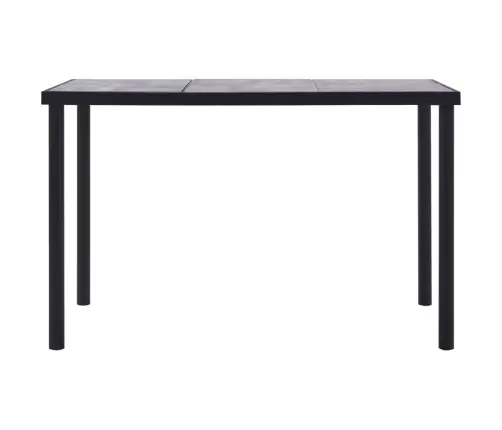 Virtuves Galds, Melns Un Betona Pelēks, 160X80X75 Cm, Mdf Vidaxl