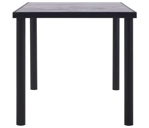 Virtuves Galds, Melns Un Betona Pelēks, 160X80X75 Cm, Mdf Vidaxl