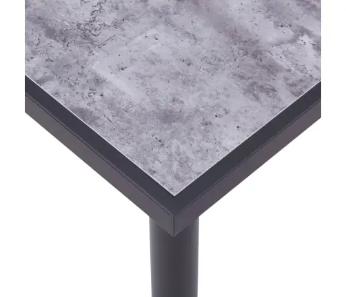 Virtuves Galds, Melns Un Betona Pelēks, 160X80X75 Cm, Mdf Vidaxl