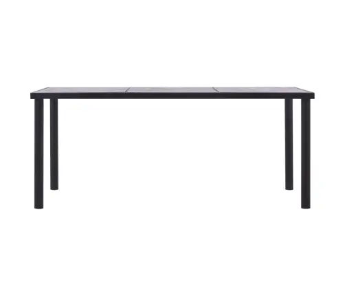 Söögilaud, Must Ja Betoonhall, 180 X 90 X 75 cm Mdf