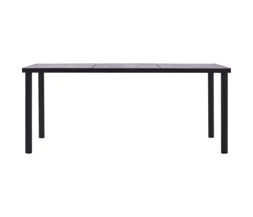 Söögilaud, Must Ja Betoonhall, 200 X 100 X 75 cm Mdf