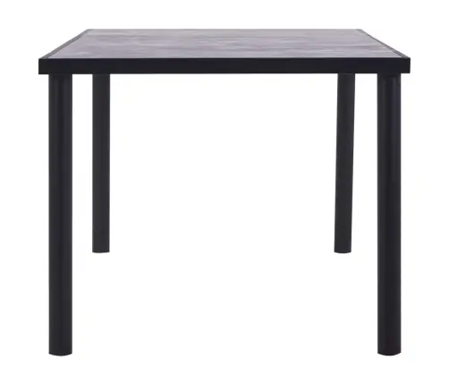 Söögilaud, Must Ja Betoonhall, 200 X 100 X 75 cm Mdf