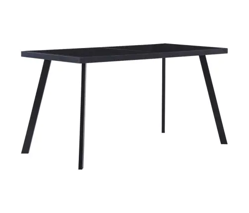 Virtuves Galds, Melns, 140X70X75 Cm, Rūdīts Stikls Vidaxl