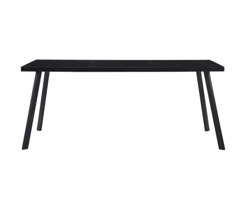 Virtuves Galds, Melns, 160X80X75 Cm, Rūdīts Stikls Vidaxl