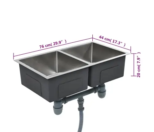 Virtuves Izlietne, Nerūsējošs Tērauds Vidaxl