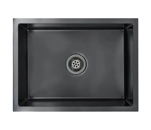 Virtuves Izlietne, Nerūsējošs Tērauds, Melna Vidaxl