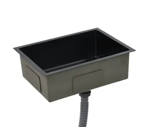 Virtuves Izlietne, Nerūsējošs Tērauds, Melna Vidaxl