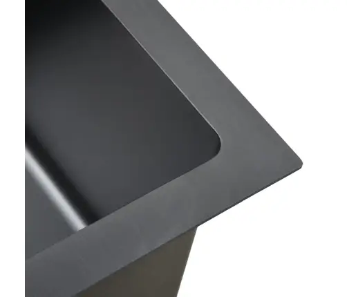 Virtuves Izlietne, Nerūsējošs Tērauds, Melna Vidaxl