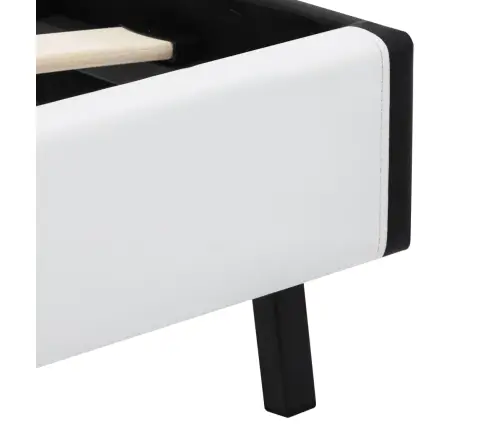 Voodiraam Lediga, Valge, Kunstnahast, 120 X 200 Cm