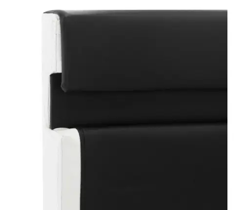 Gultas Rāmis Ar Led, Melna Mākslīgā Āda, 120X200 Cm Vidaxl