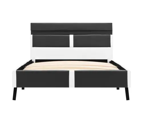 Lovos Rėmas Su Led, Pilkos Spalvos, 90X200 cm Dirbtinė Oda