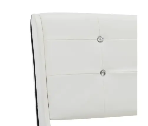 Gultas Rāmis, 140X200 Cm, Balta Mākslīgā Āda Vidaxl