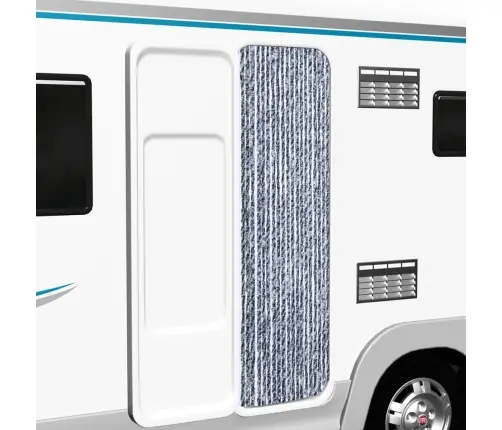 Kukaiņu Aizkars, 56X185Cm, Zils, Balts Un Sudraba Krāsas Šenils Vidaxl