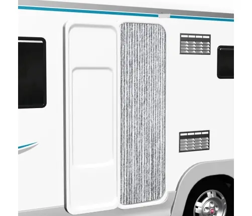 Kukaiņu Aizkars, 56X185 Cm, Balts Un Pelēks Šenils Vidaxl