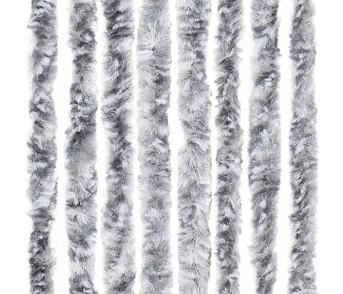 Kukaiņu Aizkars, 100X220 Cm, Balts Un Pelēks Šenils Vidaxl