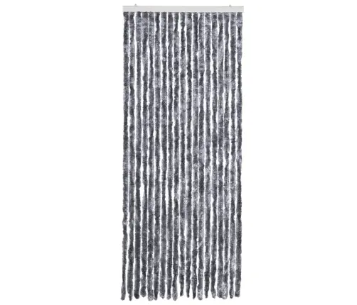 Kukaiņu Aizkars, 56X185 Cm, Sudraba Krāsas Šenils Vidaxl