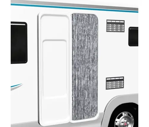 Kukaiņu Aizkars, 56X185 Cm, Sudraba Krāsas Šenils Vidaxl