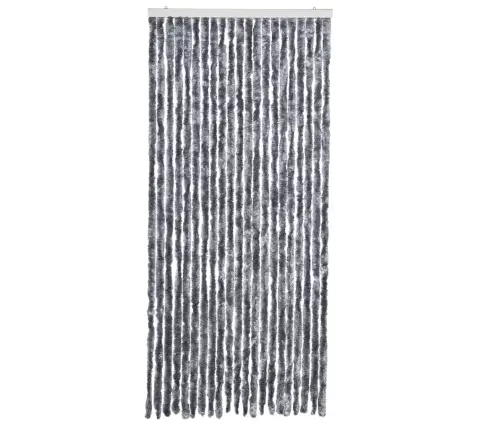 Kukaiņu Aizkars, 90X220 Cm, Sudraba Krāsas Šenils Vidaxl