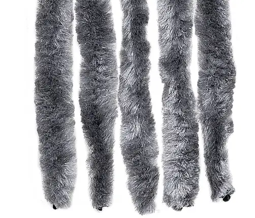 Kukaiņu Aizkars, 90X220 Cm, Sudraba Krāsas Šenils Vidaxl