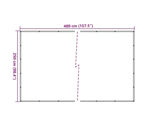 Tinklas Priekabai, Juodos Spalvos, 2,5X4 M, Hdpe