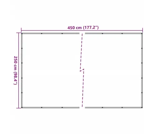 Piekabes Tīkls, Hdpe, 2,5X4,5 M, Melns Vidaxl
