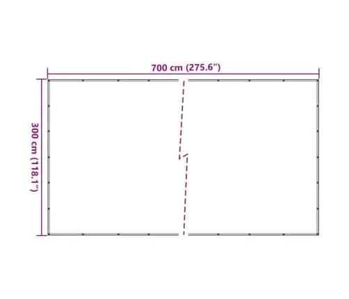 Konteinera Tīkls, Hdpe, 3X7 M, Melns Vidaxl