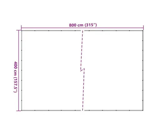 Konteinera Tīkls, Hdpe, 4X8 M, Melns Vidaxl