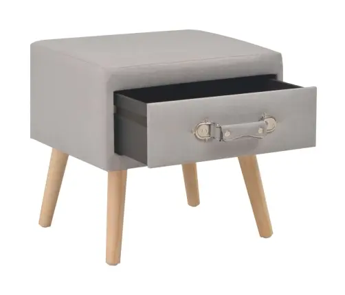 Naktsskapīši, 2 Gab., 40X35X40 Cm, Pelēks Audums Vidaxl