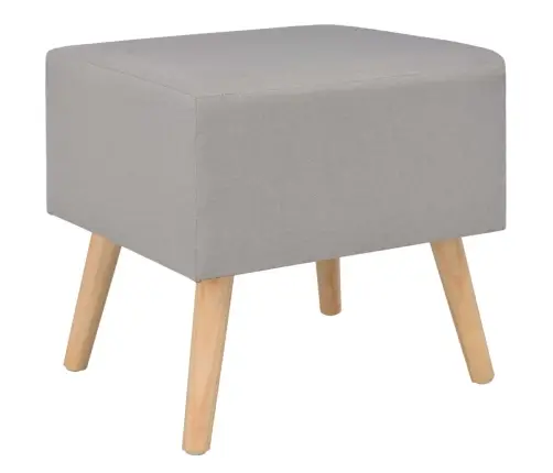 Naktsskapīši, 2 Gab., 40X35X40 Cm, Pelēks Audums Vidaxl