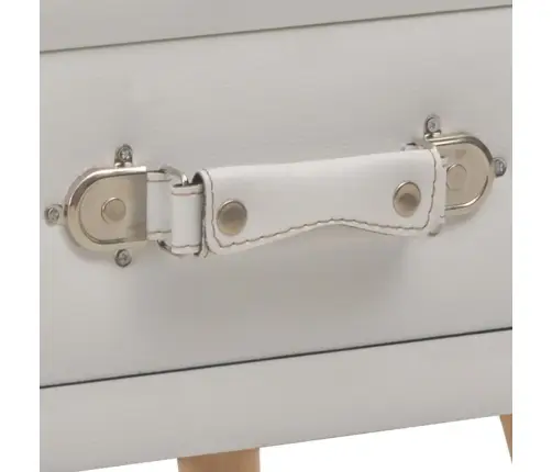 Naktsskapīši, 2 Gab., Balti, 40X35X40 Cm, Mākslīgā Āda Vidaxl