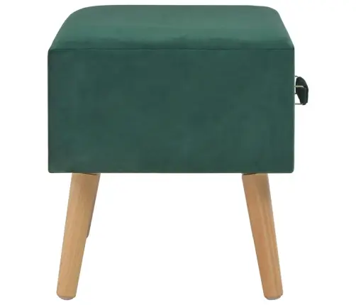 Naktsskapīši, 2 Gab., 40X35X40 Cm, Zaļš Samts Vidaxl