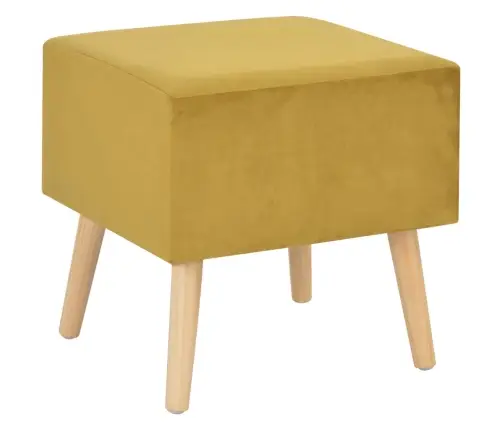 Naktsskapīši, 2 Gab., 40X35X40 Cm, Sinepju Dzeltens Samts Vidaxl