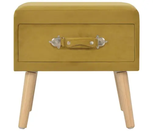 Naktsskapīši, 2 Gab., 40X35X40 Cm, Sinepju Dzeltens Samts Vidaxl