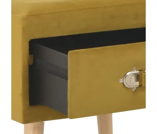 Naktsskapīši, 2 Gab., 40X35X40 Cm, Sinepju Dzeltens Samts Vidaxl
