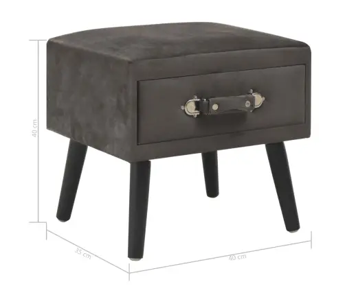 Naktiniai Staliukai, 2Vnt., Pilki, 40X35X40cm Aks.