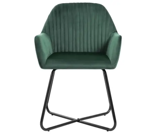 Virtuves Krēsli, 2 Gab., Zaļš Samts Vidaxl