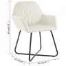 Virtuves Krēsli, 2 Gab., Krēmkrāsas Samts Vidaxl